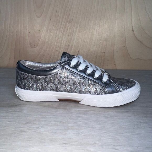 Michael Kors Silver Glitter Casual Sneakers Toddler 13 - Picture 6 of 10